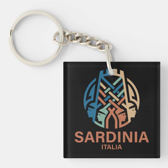 Isle of Sardinia Italy Key Ring (Front)