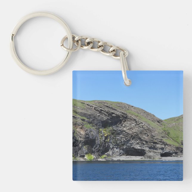 Isle of Skye Dragon Head Rock Formation Coastal  Key Ring (Front)
