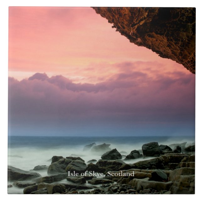 Isle of Skye, Scotland labelled, Ceramic Tile (Front)