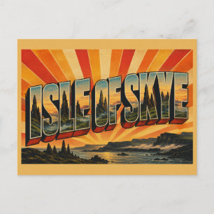 Isle of Skye Scotland Vintage Travel Art Postcard