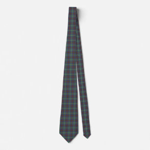 Isle Of Skye Tartan Plaid Green Black Pattern Tie
