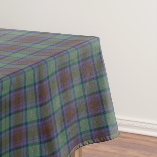 Isle Of Skye Tartan Plaid Green Pattern Tablecloth (In Situ)