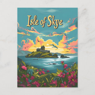 Isle of Skye vintage art Postcard