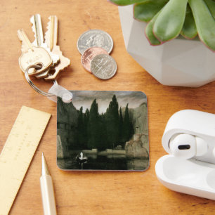 Isle of the Dead by Arnold Bocklin, Symbolism Art Key Ring