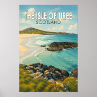 Isle of Tiree Scotland Illustration Travel Art