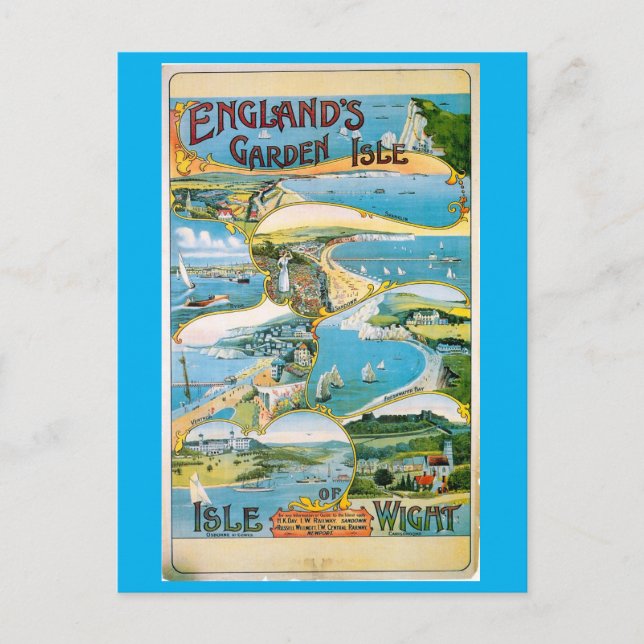 Isle of Wight, England, Garden Isle, Travel Postcard (Front)