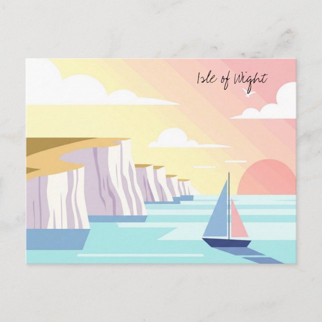 Isle of Wight England Travel Postcard (Front)