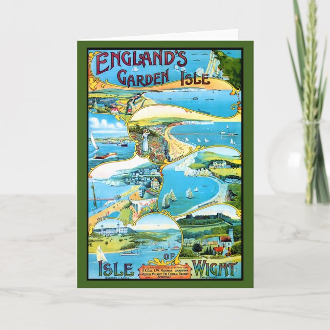Isle of Wight Travel Poster Card (Front)