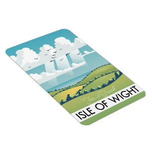 isle of wight travel poster. magnet