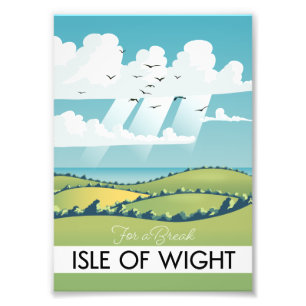 isle of wight travel poster. photo print
