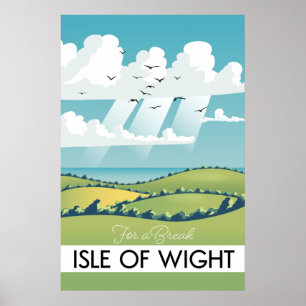 isle of wight travel poster. poster