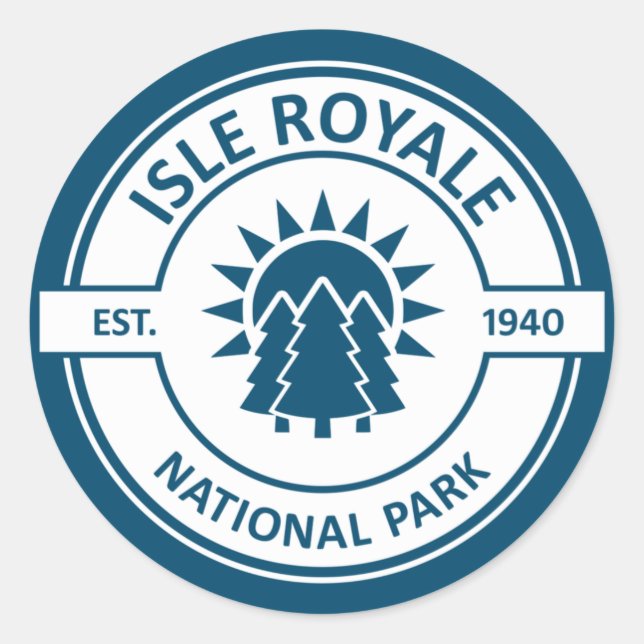 Isle Royale National Park Classic Round Sticker (Front)