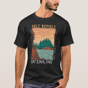 Isle Royale National Park Lake Superior Distressed T-Shirt