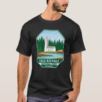 Isle Royale National Park Lighthouse Retro Emblem