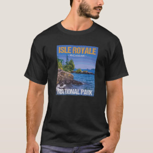 Isle Royale National Park Michigan Poster Design T-Shirt