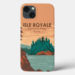 Isle Royale National Park Michigan Vintage  iPhone 13 Case