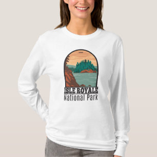 Isle Royale National Park Michigan Vintage T-Shir T-Shirt