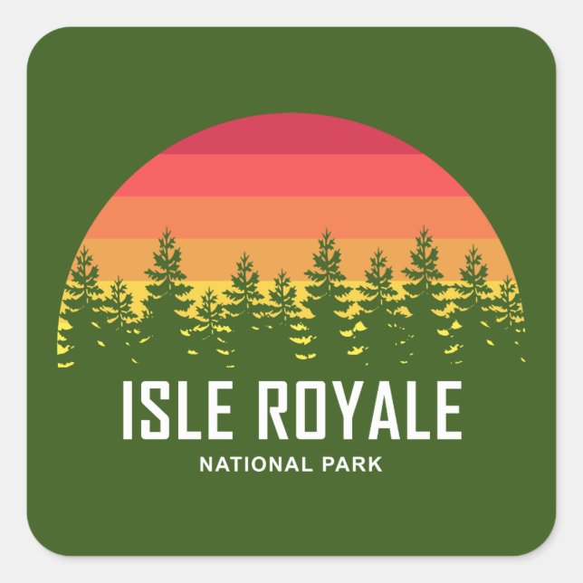 Isle Royale National Park Square Sticker (Front)