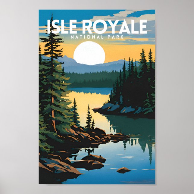 Isle Royale National Park Traditional Travel Poster (Front)
