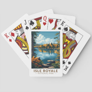 Isle Royale National Park Travel Art Vintage Playing Cards