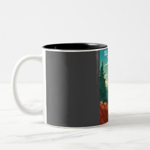 Isle Royale National Park Travel Poster Two-Tone Coffee Mug