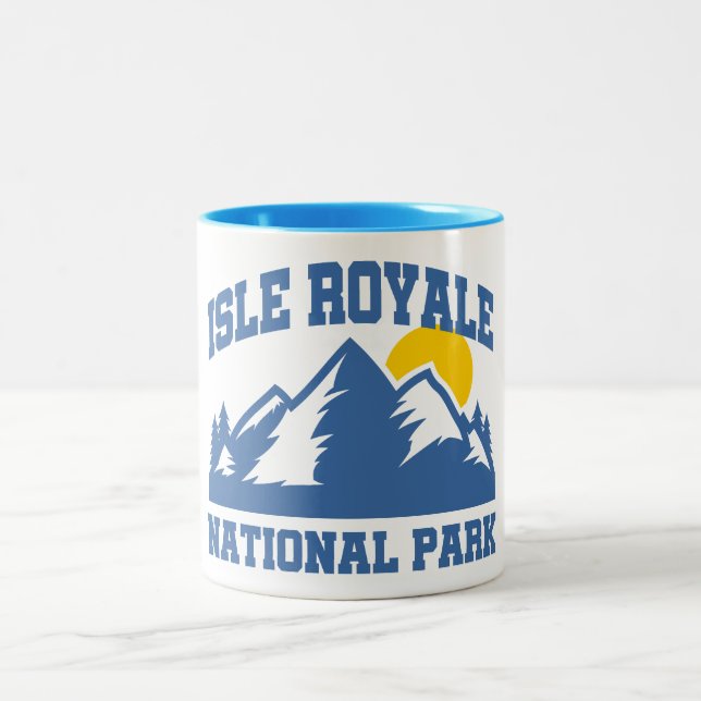 Isle Royale National Park Two-Tone Coffee Mug (Center)
