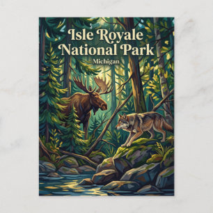 Isle Royale National Park USA Postcard