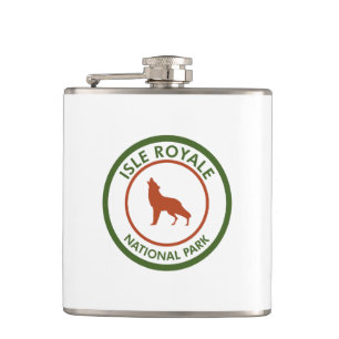 Isle Royale National Park Wolf Hip Flask
