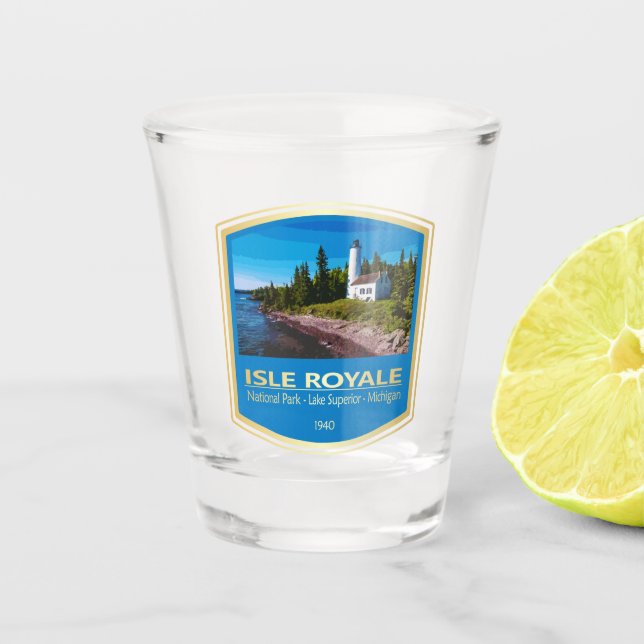 Isle Royale NP (PF1) Shot Glass (Front)