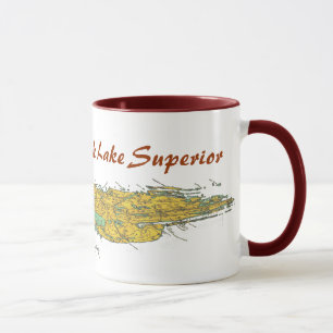 Isle Royale Park Lake Superior Chart Mug