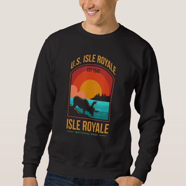 Isle Royale US National Park Michigan USA Parks Lo Sweatshirt (Front)