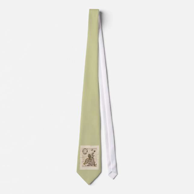 Isles Britanniques - 1700 Nicolas Fils Sanson Map Tie (Front)