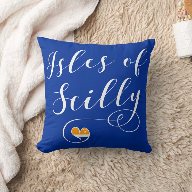 Isles of Scilly Flag Heart Cushion (Blanket)