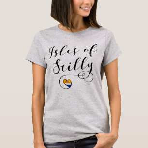 Isles of Scilly Flag Heart T-Shirt