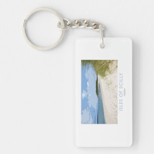 Isles of Scilly Railway Poster Key Ring