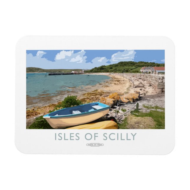 Isles of Scilly Railway Poster Magnet (Horizontal)