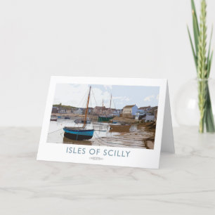 Isles of Scilly Railway Poster Thank You Card