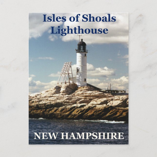 Isles of Shoals Lighthouse, New Hampshire Postcard (Front)