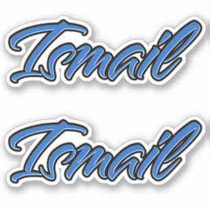 Ismail name blue sticker Sticker Sticker Sticker