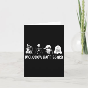 Isn't Scary Teacher Skeleton Ghost Cute Halloween Card