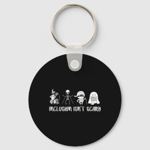 Isn't Scary Teacher Skeleton Ghost Cute Halloween  Key Ring