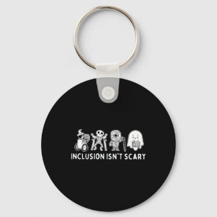 Isn't Scary Teacher Skeleton Ghost Cute Halloween Key Ring
