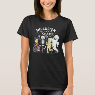 Isn't Scary Teacher Skeleton Ghost Cute Halloween T-Shirt