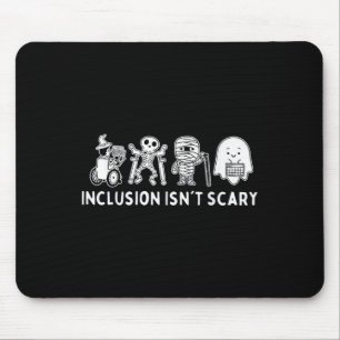 Isn't Scary Teacher Skeleton Ghost Cute Mouse Pad