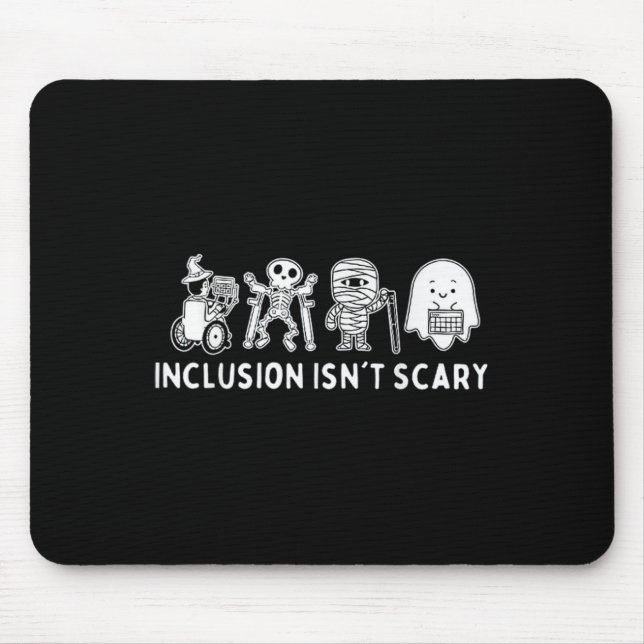 Isn't Scary Teacher Skeleton Ghost Cute  Mouse Pad (Front)