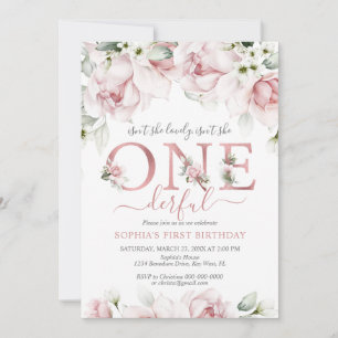 Isn't She Lovely, Isn't She ONEderful 1st Birthday Invitation