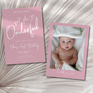 Isn't she lovely isn't she onederful 1st birthday  invitation