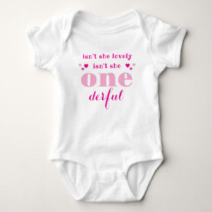 Isn't She Lovely, Isn't She Onederful Baby Bodysuit