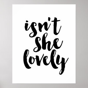 Isn't she lovely poster