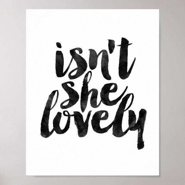 Isn't She Lovely Poster (Front)
